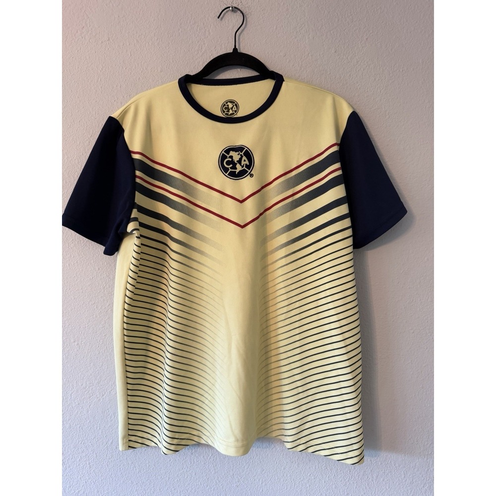 Club America By Aurimoda Yellow Dri Fit Shirt Size Adult XL Soccer Futbol